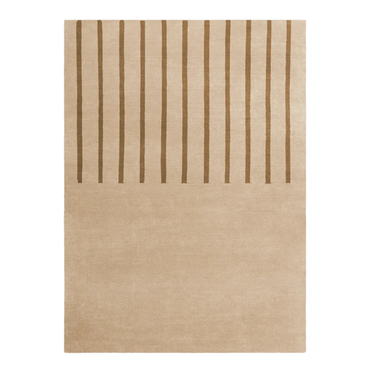 Beige Modern Area Rug with Vertical Stripes – Minimalist Soft Carpet for Living Room, Bedroom & Office Décor