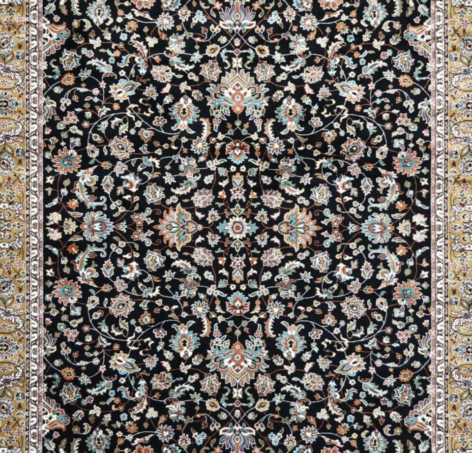 Luxury Persian Silk Rug – Elegant Traditional Design, Soft Fine Weave Area Carpet