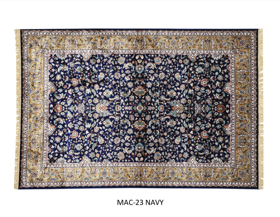 Luxury Persian Silk Rug – Handcrafted Traditional Floral Carpet for Elegant Living Rooms