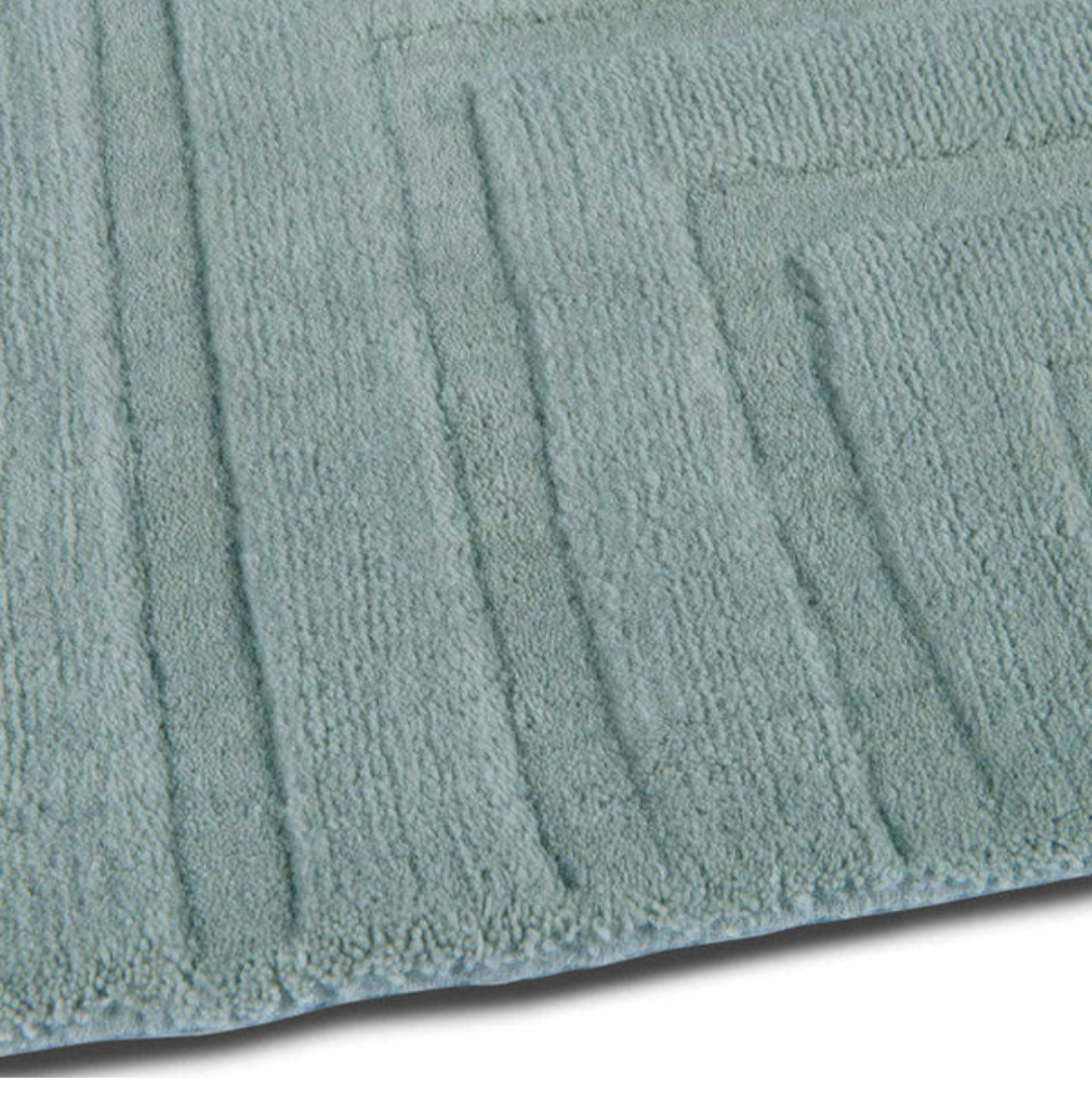 Minimalist Modern Blue Area Rug – Hand-Tufted Geometric Line Pattern Carpet for Living Room, Bedroom & Office Décor
