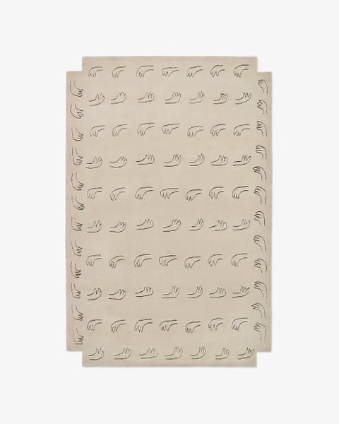 Hand Tufted Beige Abstract Modern Area Rug – Minimalist Luxury Handmade Carpet for Living Room, Bedroom, Boho Home Décor Floor Rug, Soft Durable Contemporary Design Rug