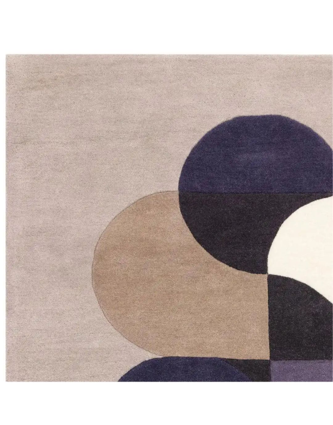 Modern Geometric Wool Rug – Abstract Minimalist Area Carpet for Living Room & Bedroom – Hand-Tufted Custom Size Contemporary Rug