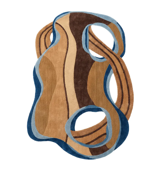 Irregular Abstract Hand Tufted Rug – Modern Sculpted Designer Area Carpet