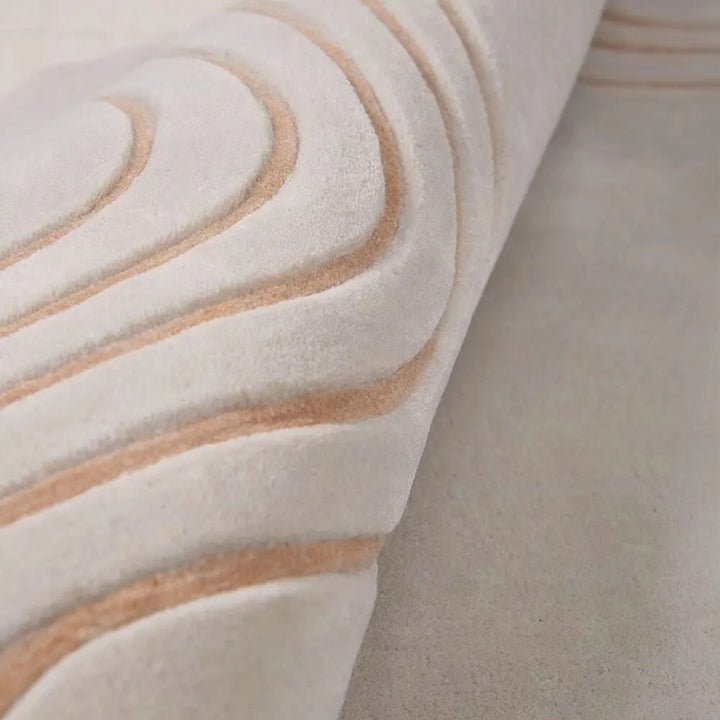 Luxury Modern Irregular Area Rug | Abstract Wavy Pattern Carpet for Living Room, Bedroom & Contemporary Home Decor