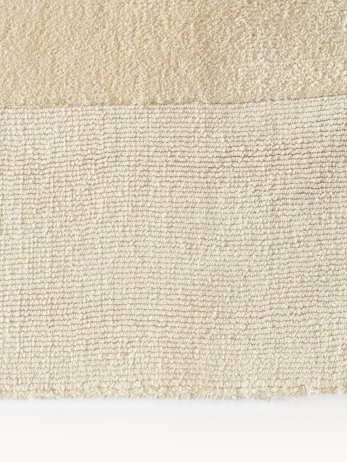 Beige Hand-Tufted Area Rug – Soft Minimalist Border Carpet for Modern Living Room, Bedroom, or Office Decor