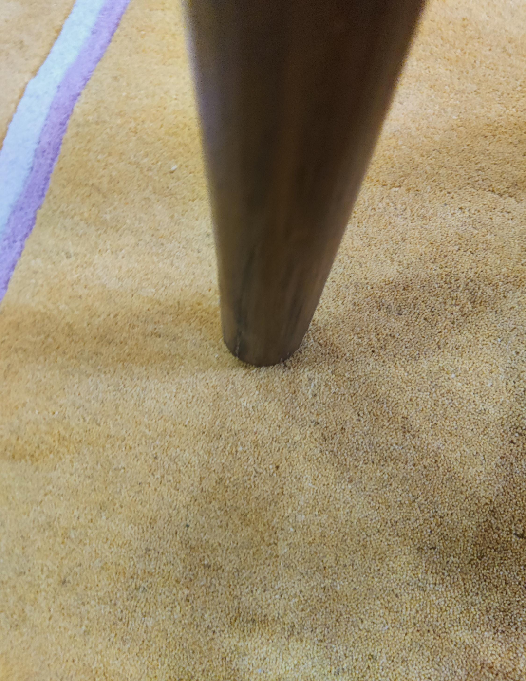 Mustard Yellow Rug with Purple Border | Handmade Wool Carpet for Modern Living Room, Bedroom & Home Décor
