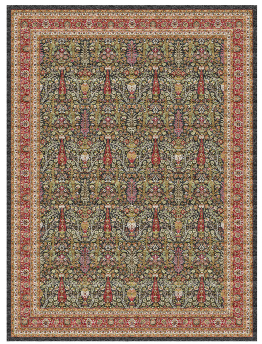 Luxury Persian Silk Area Rug | Classic Oriental Floral Carpet for Timeless Home Decor