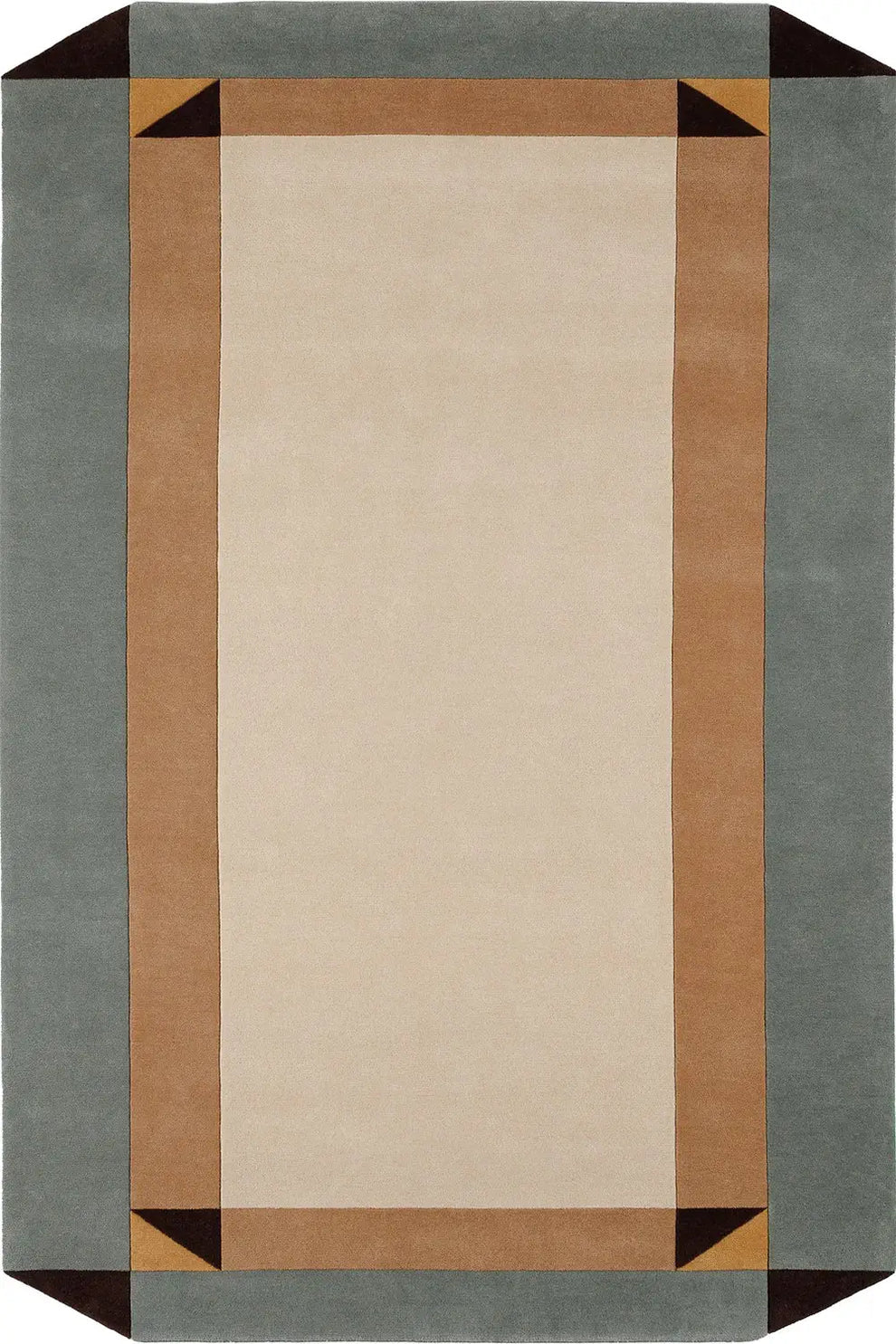 Modern Geometric Hand Tufted Wool Rug – Luxury Minimalist Area Rug for Living Room & Bedroom