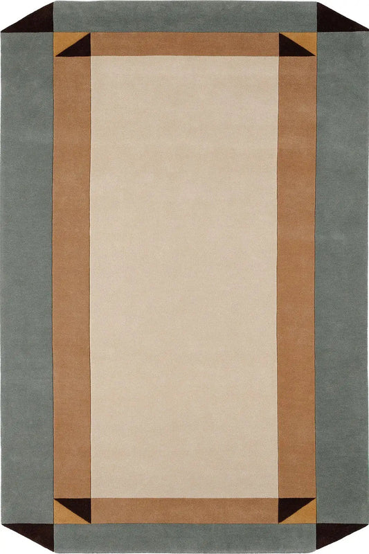 Modern Geometric Hand Tufted Wool Rug – Luxury Minimalist Area Rug for Living Room & Bedroom