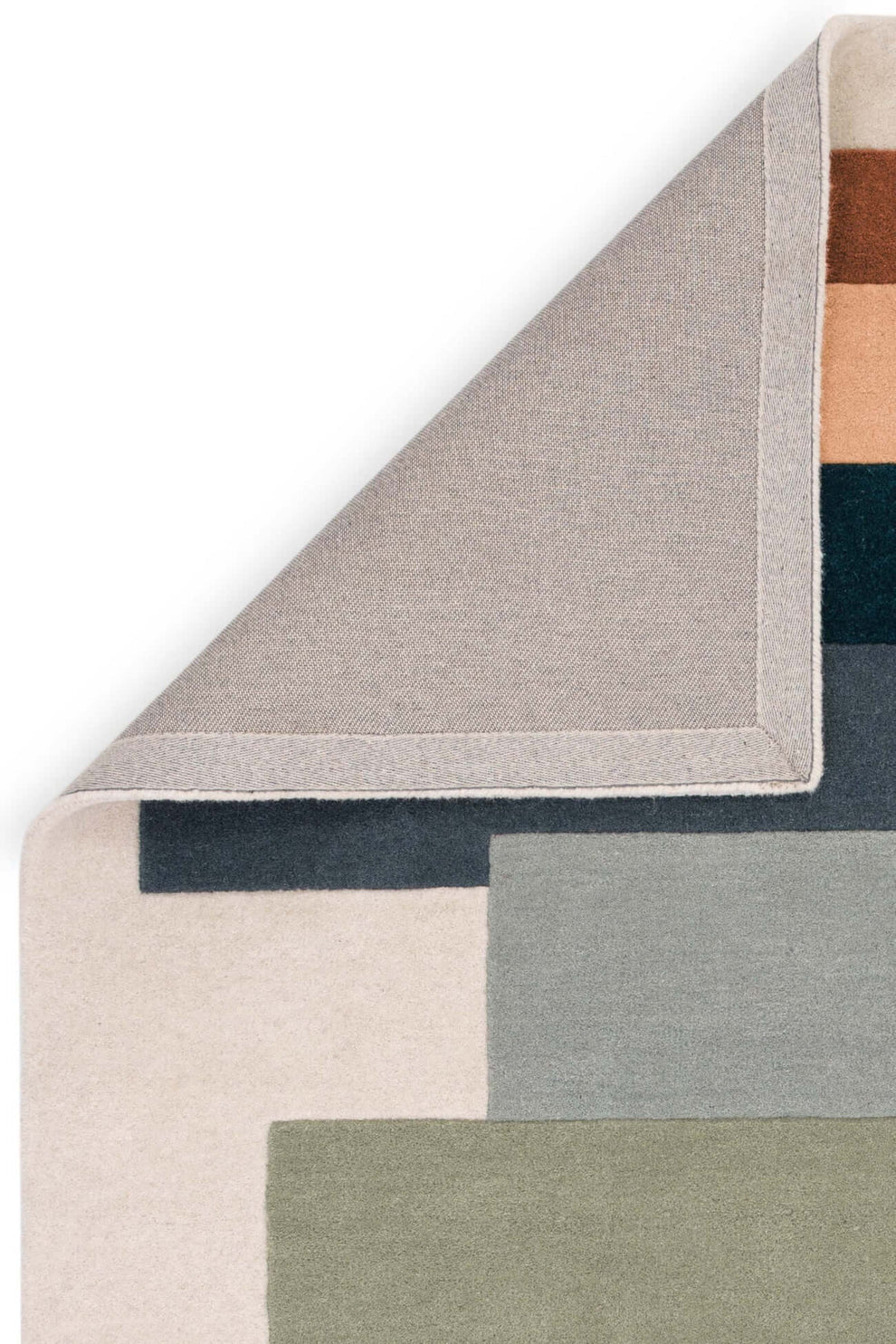 Hand Tufted Wool Area Rug – Modern Geometric Abstract Carpet for Living Room & Bedroom