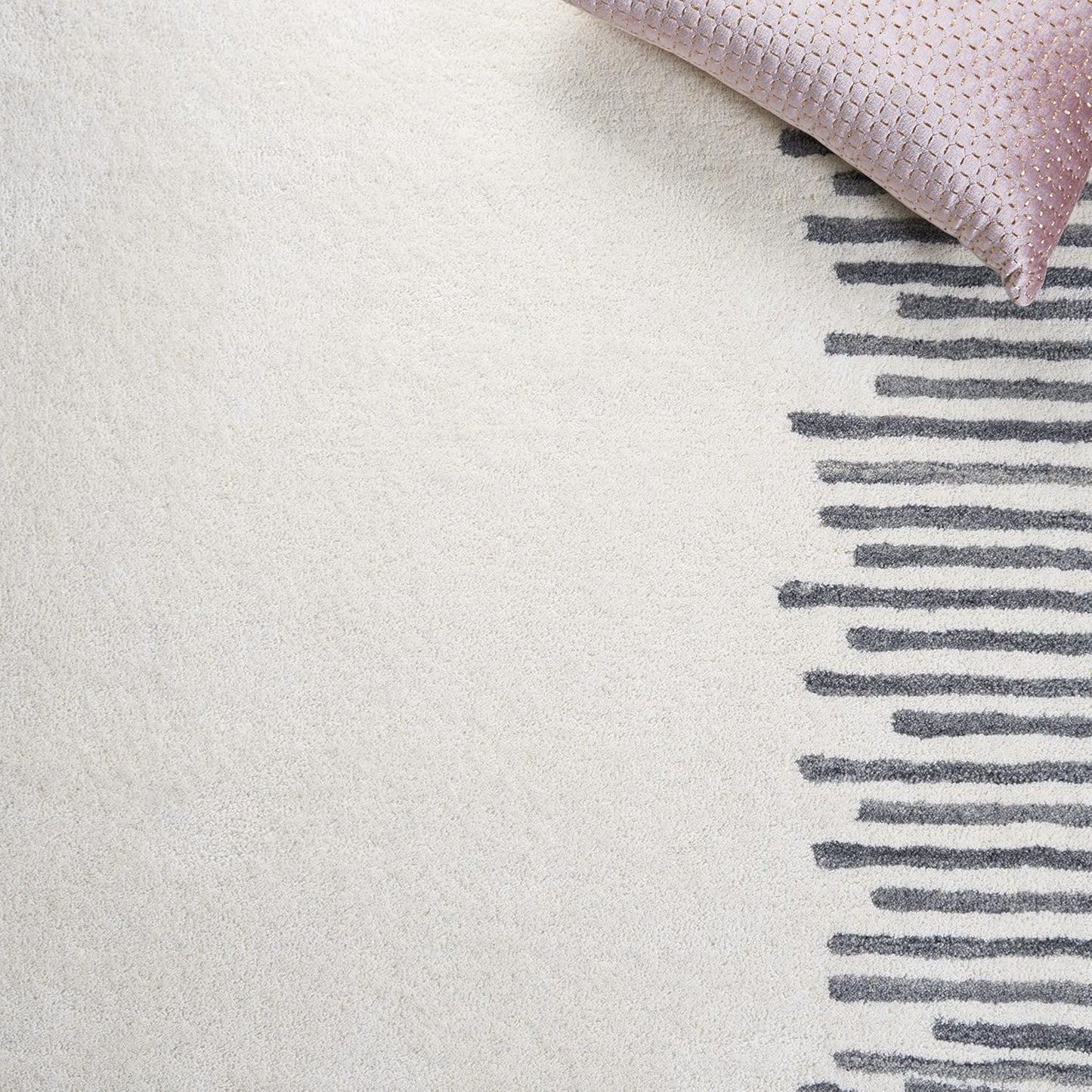 Modern White and Gray Sunburst Area Rug | Hand-Tufted Contemporary Carpet for Living Room, Bedroom & Office Décor