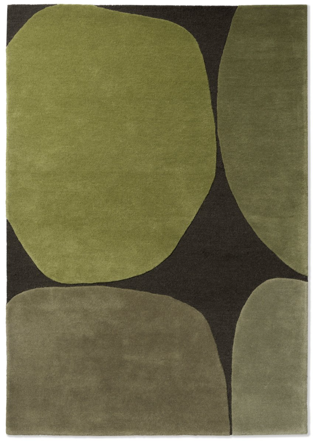 Modern Green Abstract Area Rug – Contemporary Geometric Design for Living Room & Office Décor
