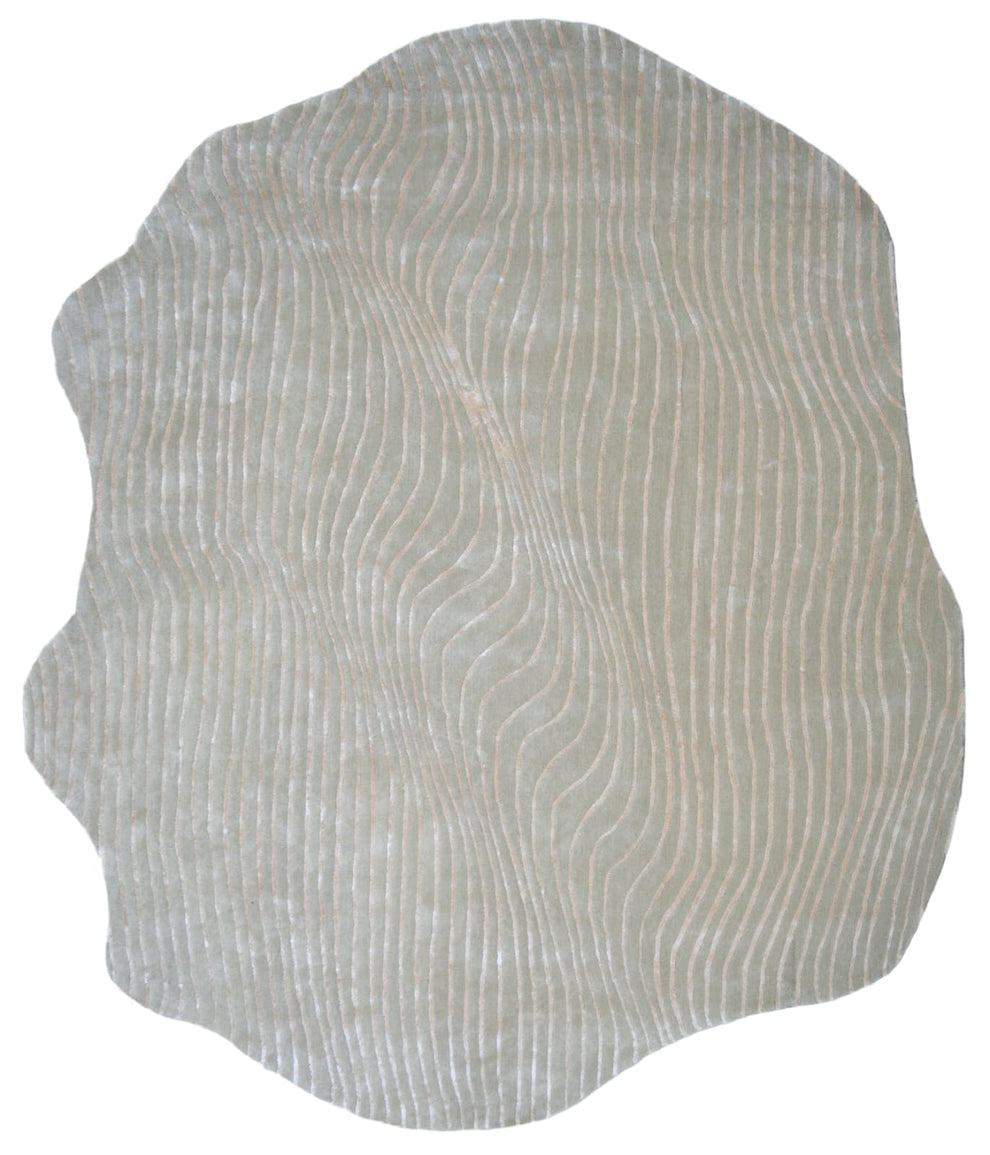 Modern Abstract Hand Tufted Wool Rug – Luxury Wavy Line Designer Rug for Living Room, Bedroom & Contemporary Home Decor