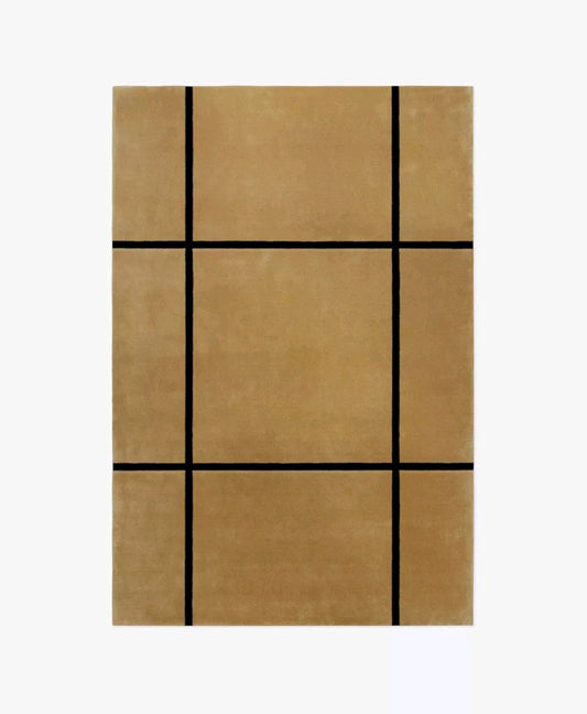 Hand Tufted Pavilion-Yellow Color NK Woolen Rug For Bedroom Living Room Rug