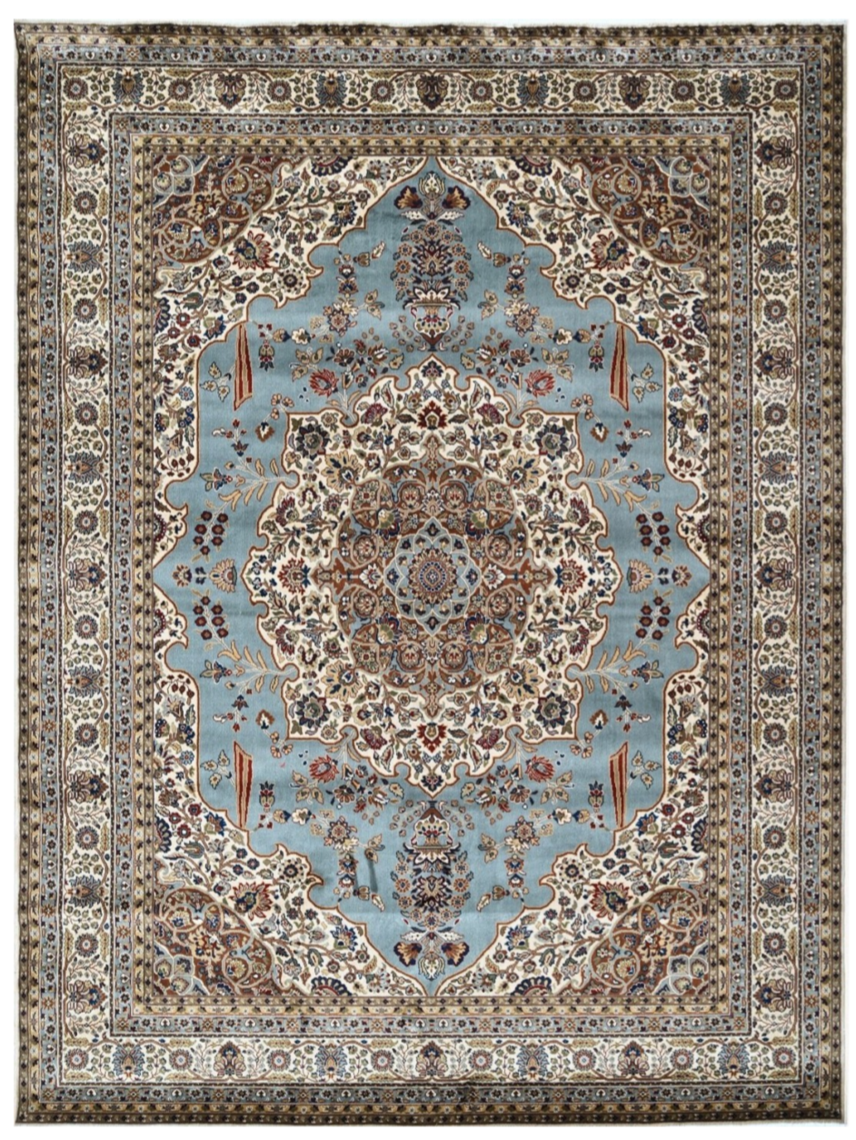 Persian Silk Area Rug – Luxury Silk Carpet, Traditional Iranian Design, Elegant Living Room & Bedroom Decor
