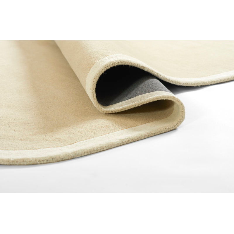 Beige Minimalist Area Rug with Cream Border – Modern Hand-Tufted Carpet for Living Room, Bedroom & Office Décor