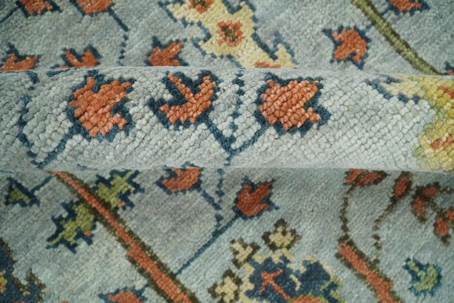 Handknotted Oushak Rug – Authentic Turkish Wool Area Carpet with Vintage Floral Design | Luxury Oriental Rug