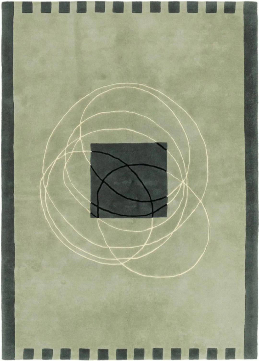 Modern Abstract Hand-Tufted Wool Rug | Geometric Design Carpet | Soft Area Floor Mat