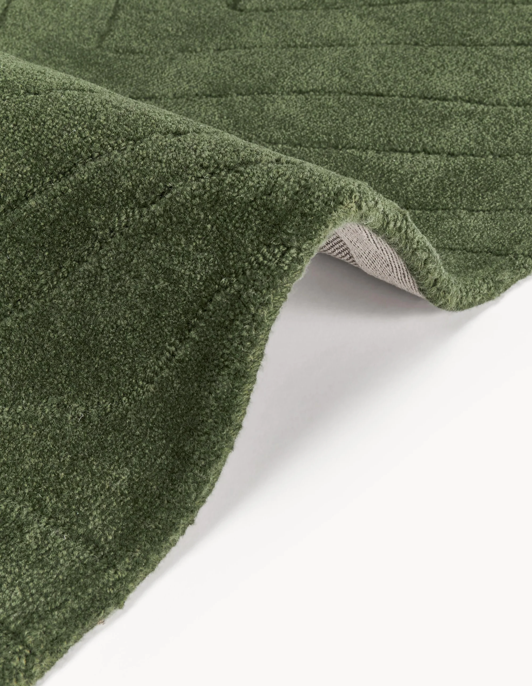 Modern Green Textured Area Rug – Soft Minimalist Carpet for Living Room & Bedroom | Stylish Contemporary Home Decor