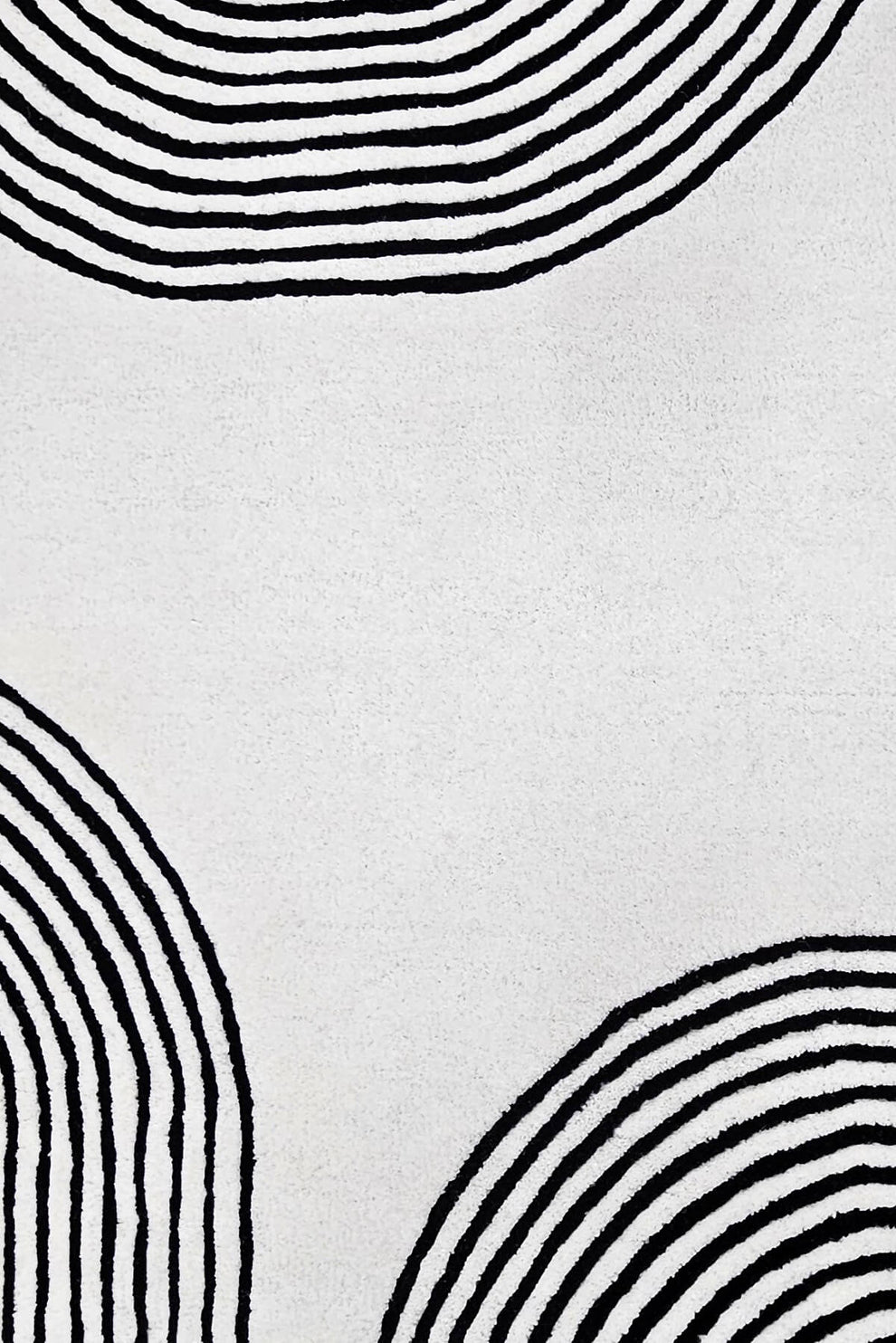 Modern Hand Tufted Wool Rug – Scandinavian Abstract Line Art Carpet for Living Room & Bedroom