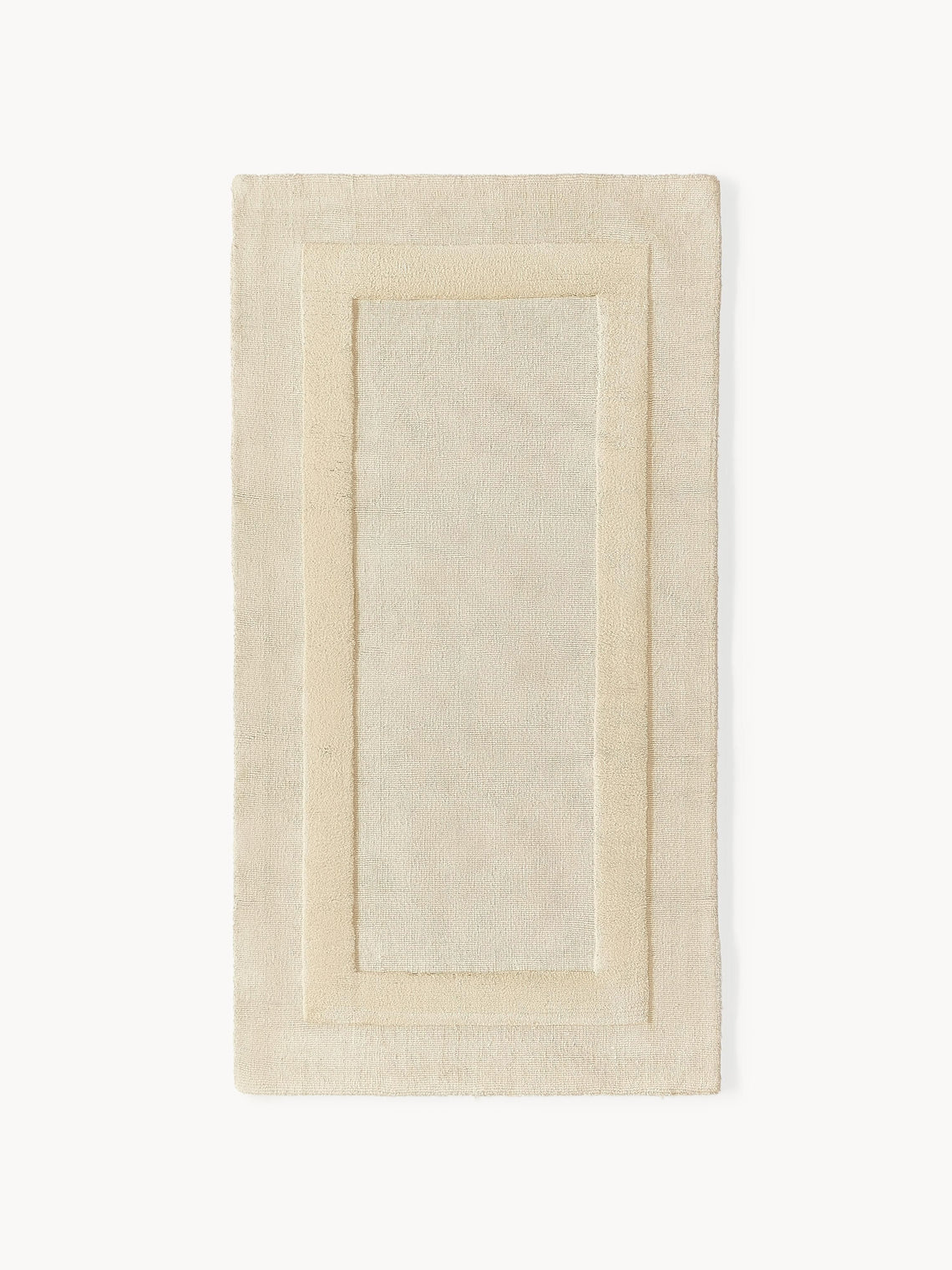 Beige Hand-Tufted Area Rug – Soft Minimalist Border Carpet for Modern Living Room, Bedroom, or Office Decor