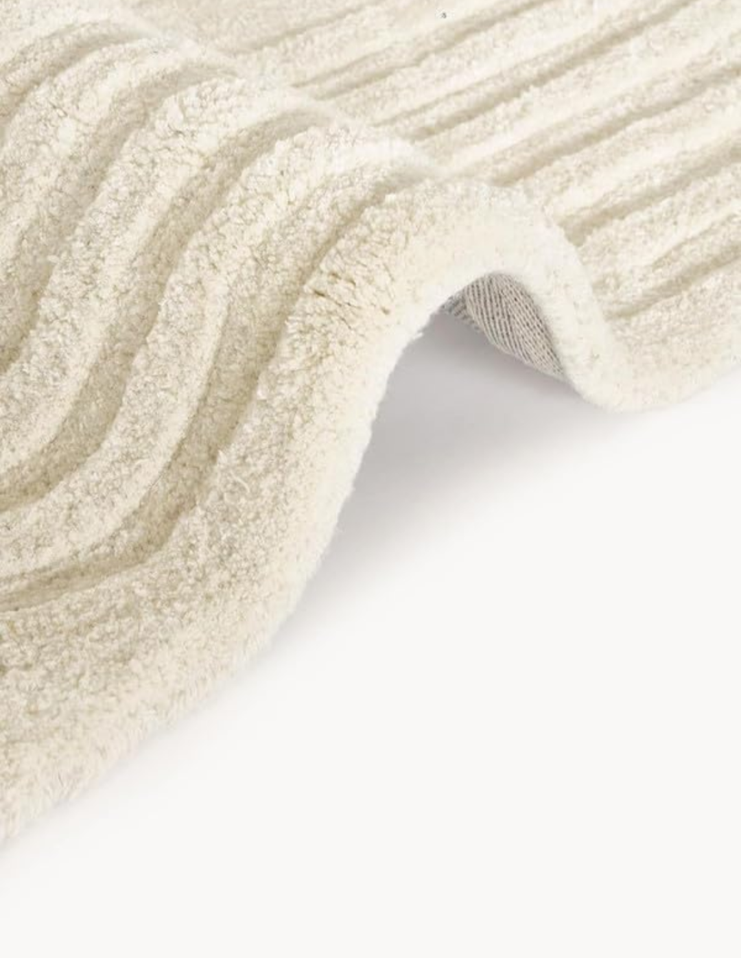 Modern Boho Geometric Area Rug – Handwoven Neutral Cream Carpet with Unique Arch Pattern for Living Room, Bedroom & Home Décor