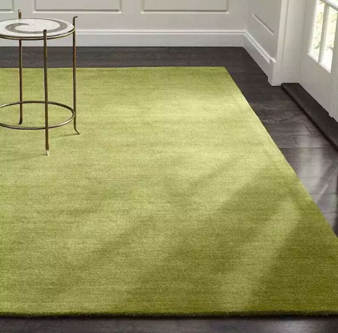 Green Hand Tufted Rug