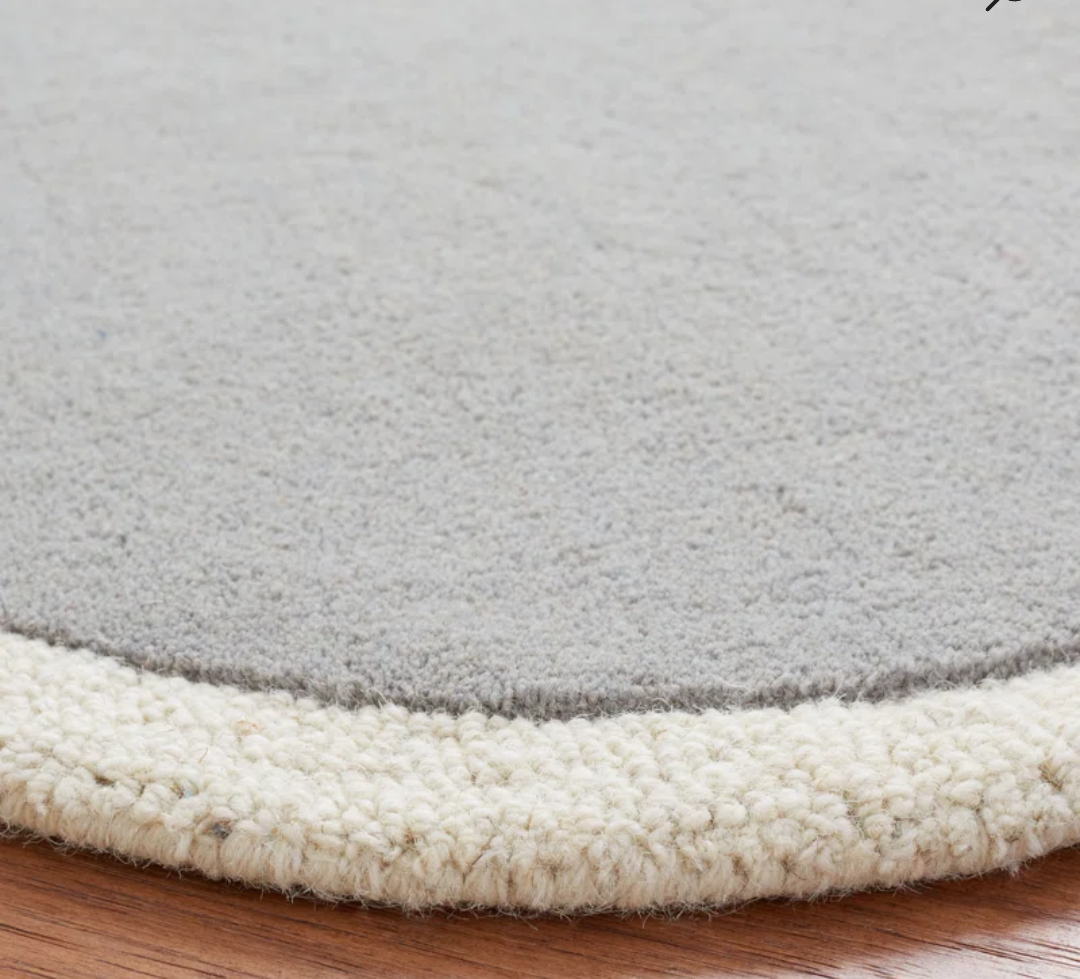 Grey Flower Shaped Kids Rug – Soft Plush Nursery & Playroom Carpet for Boys and Girls
