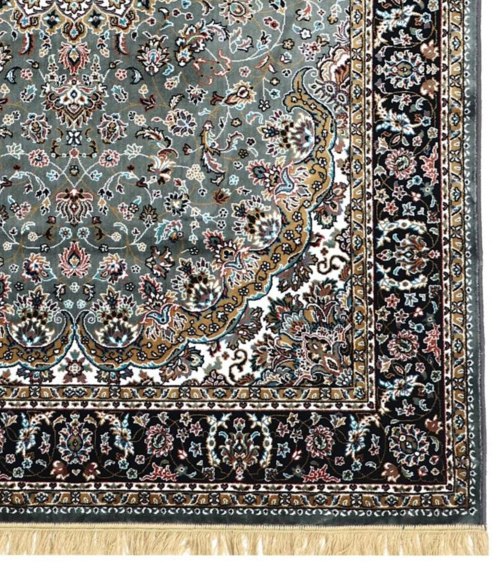 Luxury Persian Silk Rug – Handcrafted Fine Silk Carpet with Intricate Floral Design, Premium Oriental Area Rug