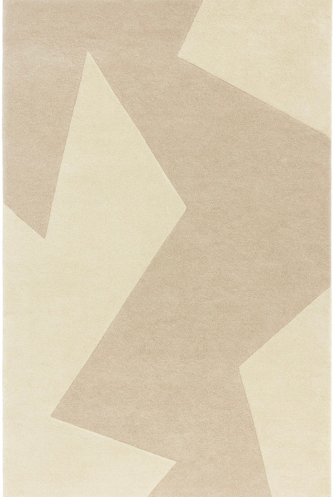 Modern Geometric Beige Area Rug | Soft Hand-Tufted Carpet for Living Room, Bedroom & Office Décor