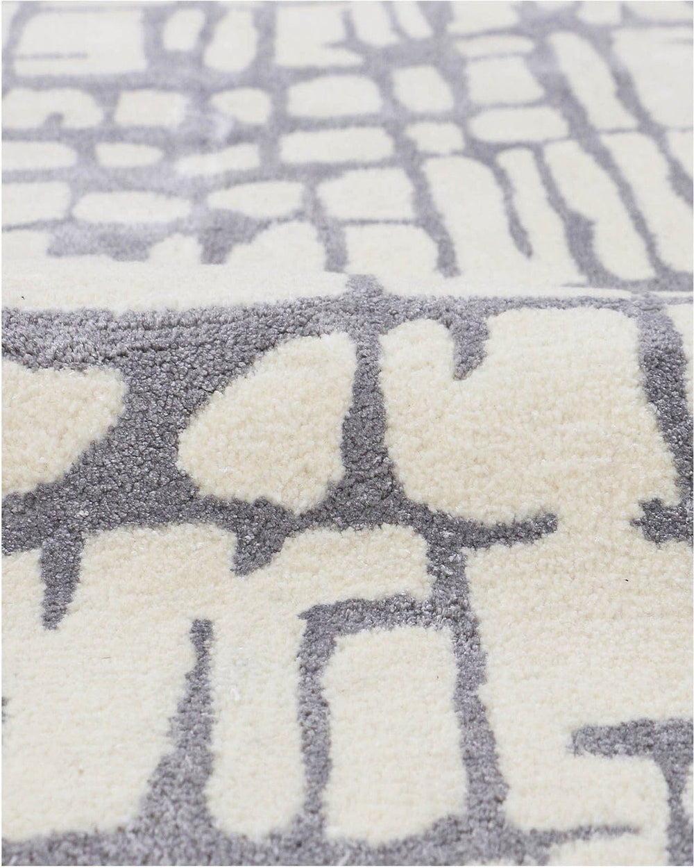 Hand Tufted Abstract Wool Rug – Modern Beige Grey Area Rug for Living Room, Contemporary Handmade Carpet, Luxury Designer Floor Rug