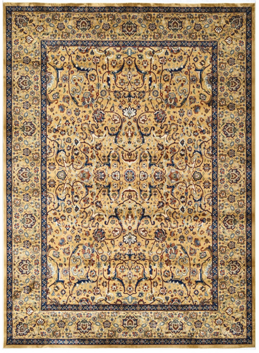 Premium Persian Silk Area Rug – Smooth Silk Carpet with Traditional Motifs for Home Décor