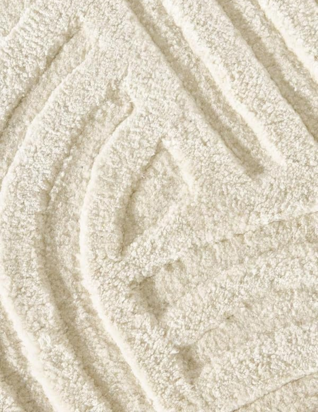 Modern Boho Geometric Area Rug – Handwoven Neutral Cream Carpet with Unique Arch Pattern for Living Room, Bedroom & Home Décor