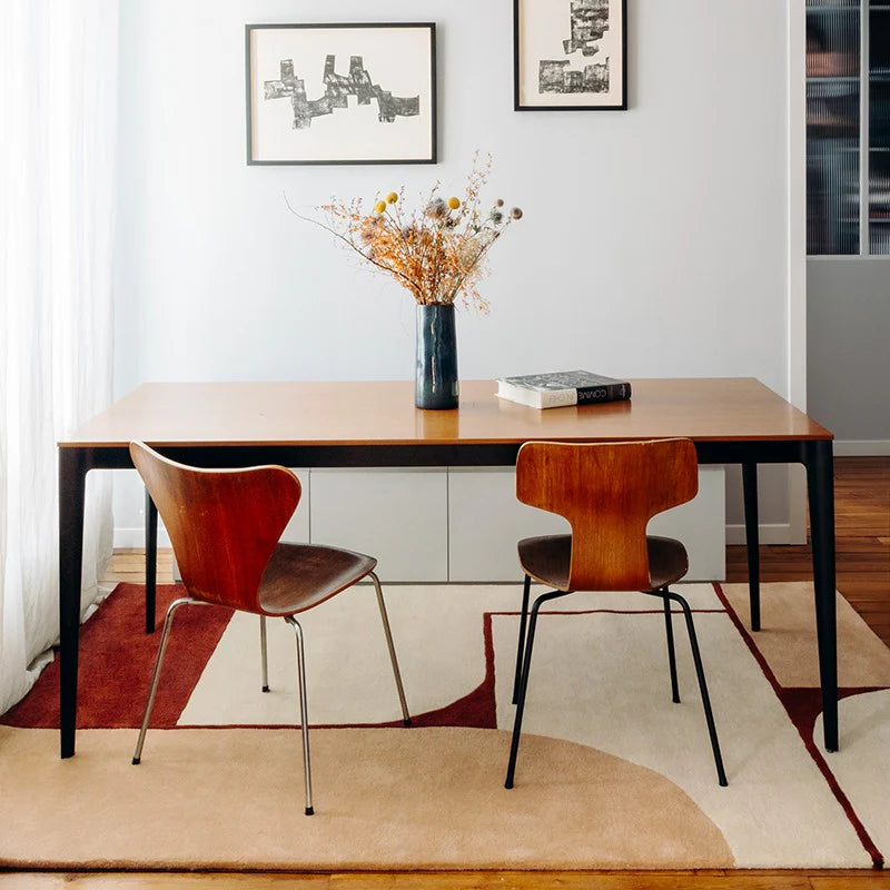Modern Beige and Brown Geometric Area Rug – Contemporary Abstract Minimalist Carpet for Living Room, Bedroom & Home Décor