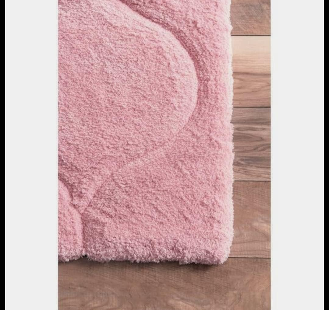 Handcrafted Super Soft Micro Shaggy Pink Carpet