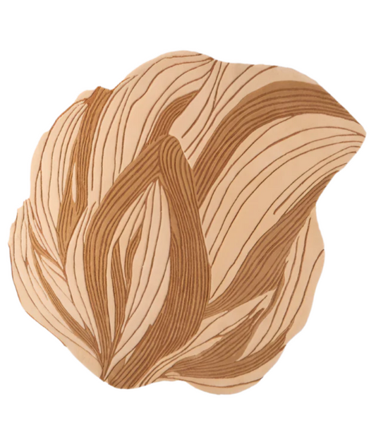 Leaf Shaped Hand Tufted Wool Rug – Modern Nature Inspired Carpet for Living Room, Bedroom & Home Décor