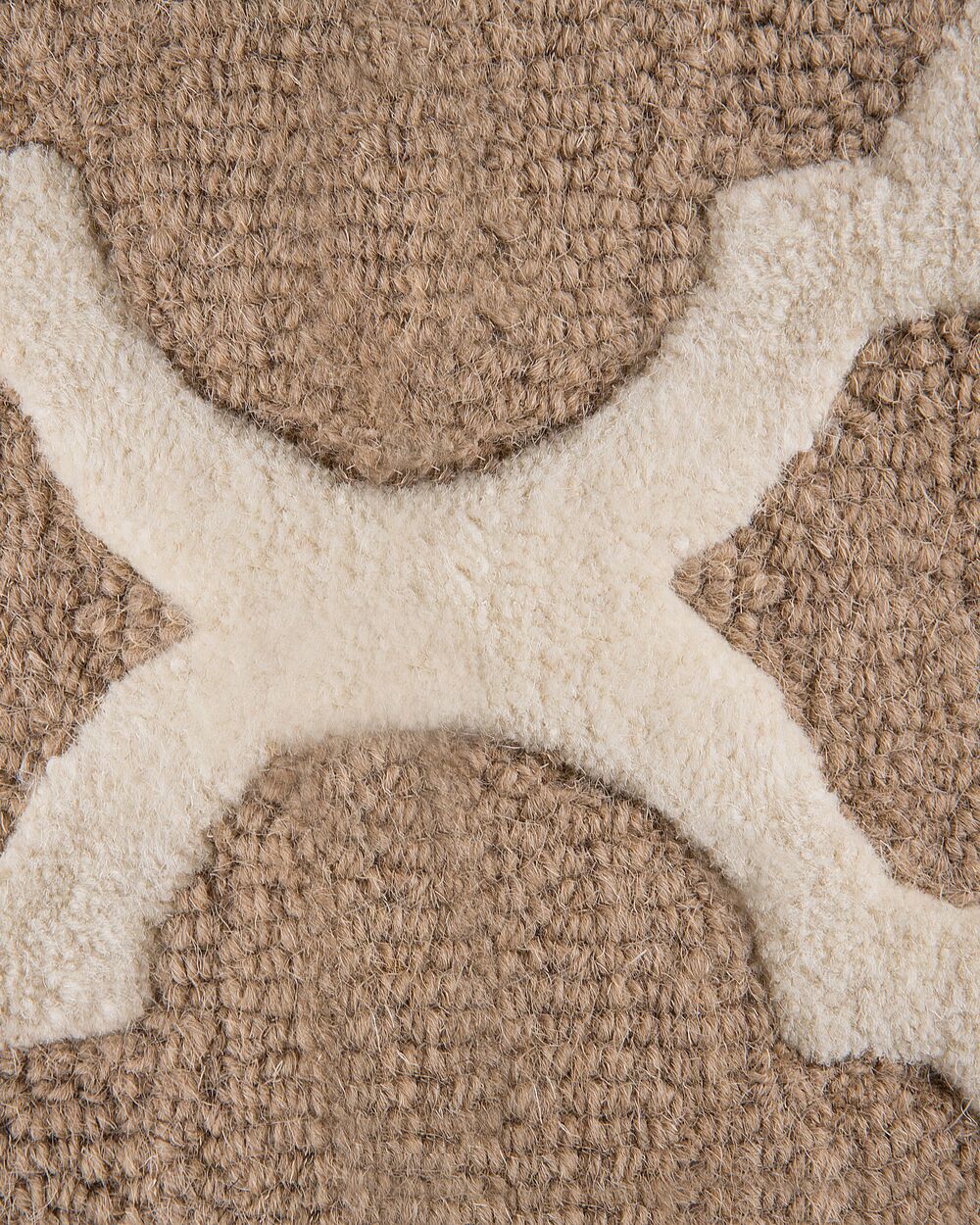 Moroccan Trellis Pattern Area Rug – Hand-Tufted Wool Beige & Ivory Modern Geometric Carpet for Living Room, Bedroom, Office & Home Interior Decor