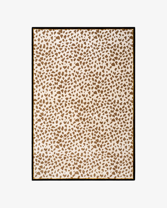Hand Tufted Animal Print Rug, Modern Cheetah Leopard Spot Wool Area Rug, Neutral Beige Brown Carpet, Contemporary Living Room Rug, Custom Size Handmade Rug