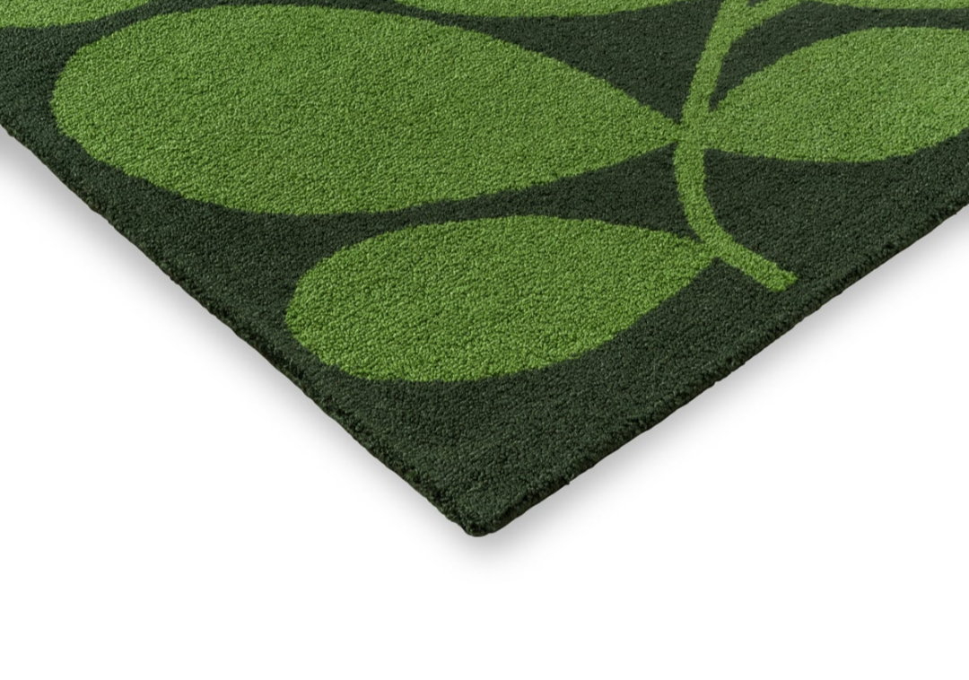 Modern Green Leaf Pattern Area Rug – Nature-Inspired Botanical Design for Living Room, Bedroom & Office Décor