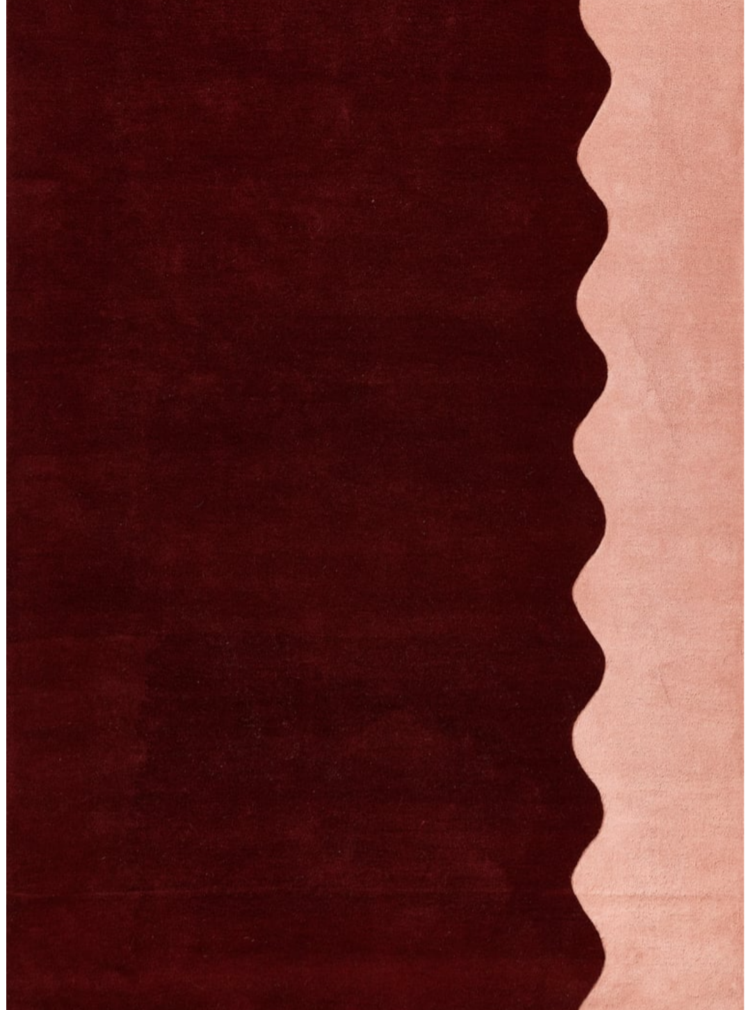 Modern Red & Pink Wave Edge Area Rug – Contemporary Abstract Hand-Tufted Carpet for Living Room, Bedroom & Office Décor