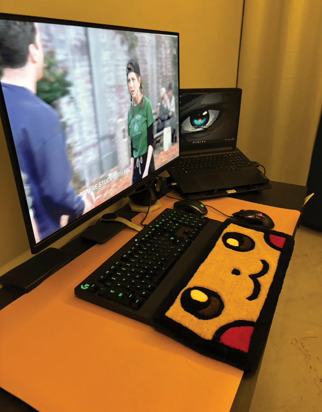 Pikachu Keyboard Rug