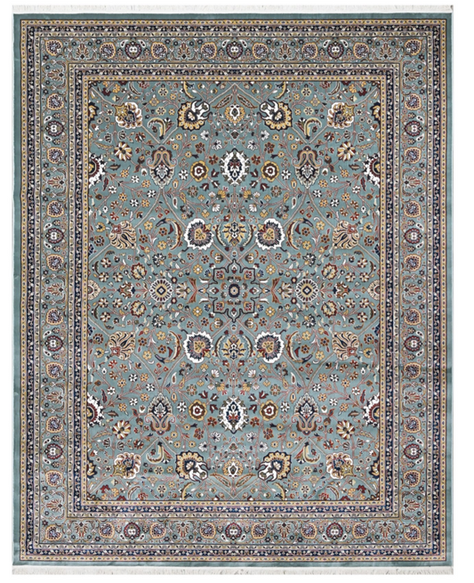 Luxury Persian Silk Rug – Fine Floral Design, Soft Shimmer Finish, Premium Home Décor Carpet