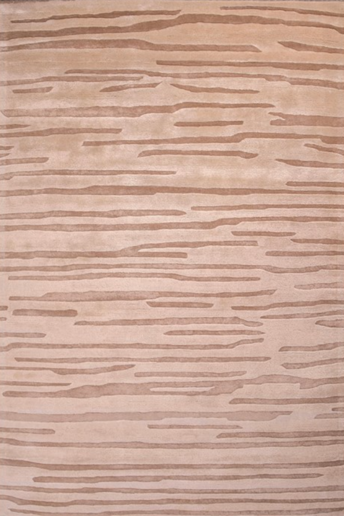 Beige Abstract Hand Tufted Rug – Modern Minimalist Wool Carpet with Organic Linear Pattern, Soft Neutral Area Rug for Living Room, Bedroom & Office Decor