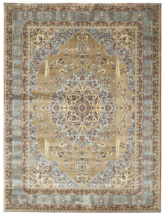 Luxury Persian Silk Rug – Pure Silk Traditional Design for Elegant Living Rooms