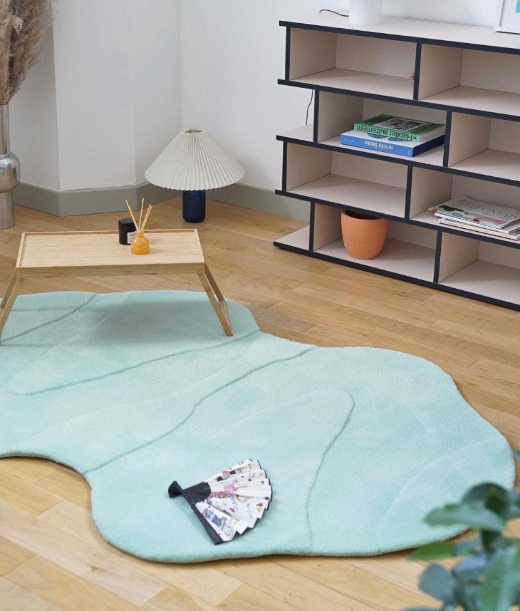 Organic Pastel Rug Texture Modern Abstract Tufted Rug – Organic Shape & Soft Pastel Aesthetic ...