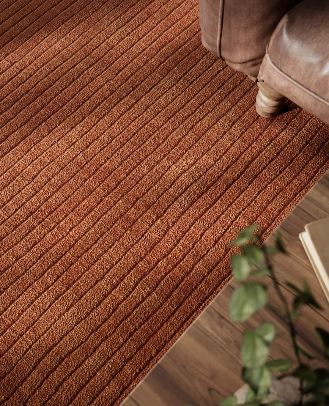 Premium Hand-Tufted Carpet in Warm Rust – Luxurious, Durable & Stylish Floor Décor for Modern Homes