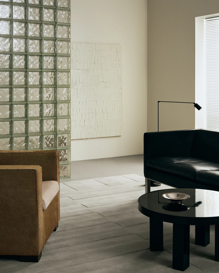 Handmade Modern Geometric Ivory Area Rug – Luxury Minimalist Wool Carpet for Living Room, Bedroom & Office Décor
